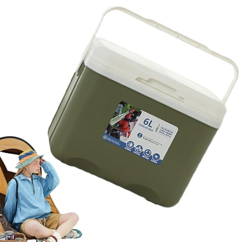 Zankie Car Refrigerator Freezer 6L - Insulated Freezer Box Portable Travel Electric Car Refrigerators with Handle for Camping, Travel, Truck, Boat, Home