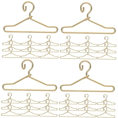 Amosfun 40 STK Kleiderbügel puppenkleider Set puppenbügel Puppenkleideraufbewahrung Puppenkleidung-Aufbewahrung Kleiderständer Mini- -Requisiten Mini-Aufhänger-Ornamente