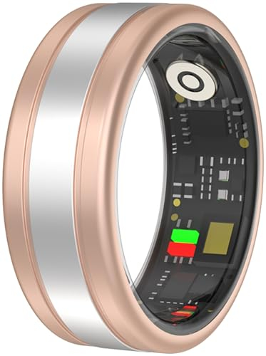 findtime Smart Ring Fitnessring Android iOS Schrittzähler Smartringe für Herren Smartringe für Damen Gold Silber Fitness Ring Pulsmesser Sleep Tracker Aktivitätstracker Smartring Fitness Tracker Ring