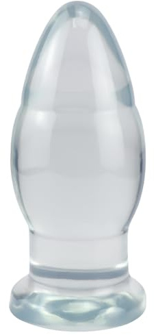 BDSMAGE 18cm Bouchon Anal XXL Gode avec Ventouse Puissante, Plug Anal Masturbation Mains Libres Plug Anal Extra Large Dilatateur Anal Jouet Sexuel pour Homme Femme (Transparent)