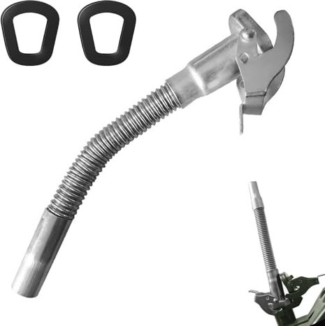 Sporgo Bidon d'essence Bec verseur : jerrican en acier inoxydable pour remplissage flexible, bidons 5, 10 et 20 litres pour voiture, camion, bateau, moto