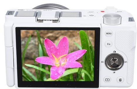 Fotocamera Digitale 5K, Fotocamera Mirrorless da 64MP con Touchscreen da 3,2 Pollici a 270 Gradi, Punto Digitale di Focalizzazione Intelligente e Fotocamera per Adulti Adolescenti