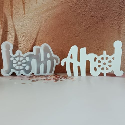 Silikonformen Gießformen Anker, 3D Silikonform Anker Gießformen Silikon Anker Gipsform zum Gießen Gießform Anker Giessform Silikon Gießform Frühling Weihnachten für Gips Kerzen (G)
