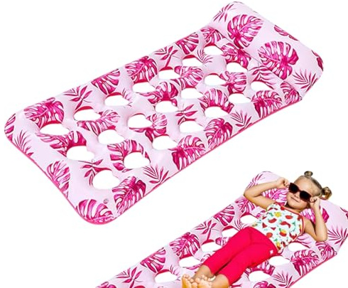 Pool Floats Adult,Foldable Inflatable Raft Water Lounger | Swimming Pool Sun Tanning Bed Water Activity Accessories For Men Women Family