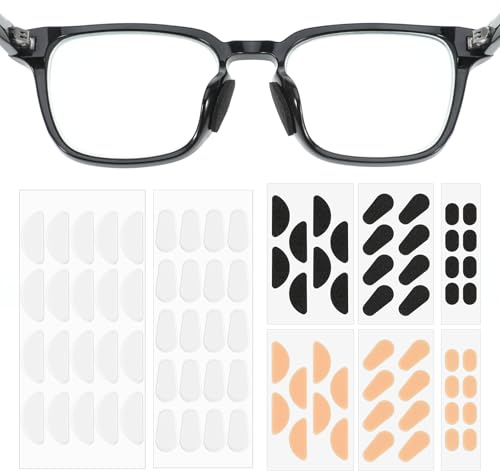 Nasenpads Brille 44 Paar Nasenpolster für Brillen, Brillen-Nasenpads Anti-Rutsch, Selbstklebende Brillen-Nasenschutz für Brillen Sonnenbrillen Lesebrillen