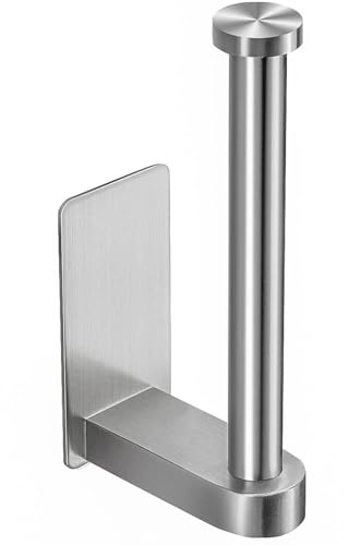 Toilet Roll Holder Wall Mounted, Self Adhesive Toilet Paper Holder, No Drilling, Stainless Steel