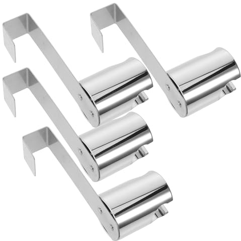Hohopeti 4pcs Stainless Steel Bidet Sprayer Holder Bracket Set for Toilet Hygiene Bathroom Sprayer Wall Mount Hook Support for Handheld Cleaning and Pet Shower Accessories