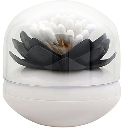 BODHI2000 ® scatola decorativa porta cotton fioc, a forma di fiore di loto