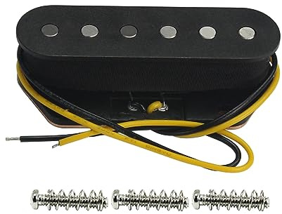 FLEOR Nero Pickup a bobina singola Pickup al ponte per chitarra 55mm Alnico 5 Magnet 6-7k per TL TE Chitarra elettrica Parti del ponte