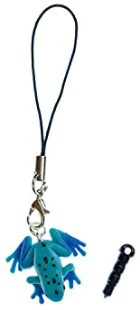 Miniblings Frosch Giftfrosch Handyanhänger Handyschmuck Anhänger blau Frösche- Handmade Modeschmuck I Anhänger Handyschmuck Schlüsselanhänger