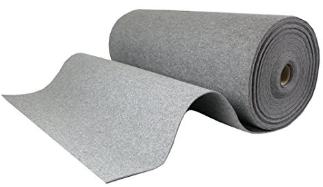 Filz, Taschenfilz, Filzstoffe 0,5lfm Meterware 4mm stark, 1m breit imprägniert (Hellgrau)