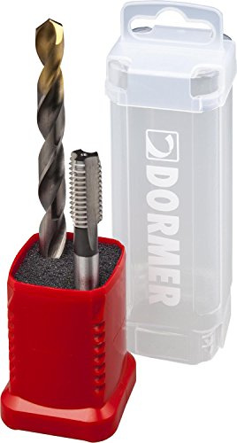 Dormer Set E500 Taps and A002 Drill bits with 118 Degree Tin Tipped Split Point, Tap Size M6NO2