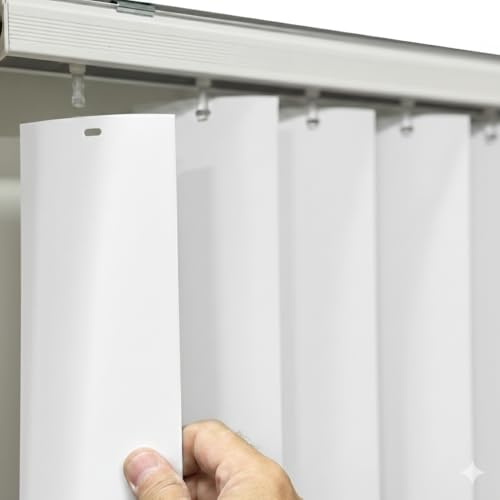Vertical Blinds Replacement Slats Heavy Duty PVC Smooth Curved (White) You Pick Size and Quantity (82.5 Inches) (10 Slats)