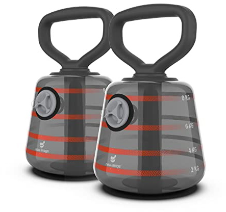New Image Kettle Bells | Verstellbares Kugelglocken-Set | Wasser-Kugelhantel | Übung Fitness Gewichtheben | Kerntraining | Langlebiges und starkes Design | Krafttraining | Ultimatives Rumpf- und Balance-Workout