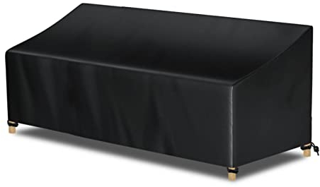 AWNIC Funda Sofa Exterior Impermeable 3 Plazas Funda de Muebles de Jardín Impermeable Resistente a los Rayos UV y al Desgarro Cubre Sofa Telo Oxford Funda Sillon Terraza 220x85x61/71cm