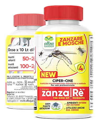 Albagarden - Insetticida Antizanzare Giardino Concentrato - Insetticida per Esterno E Interno contro Zanzare Comune e Zanzara Tigre - Barriera Anti Zanzare x 250 ml