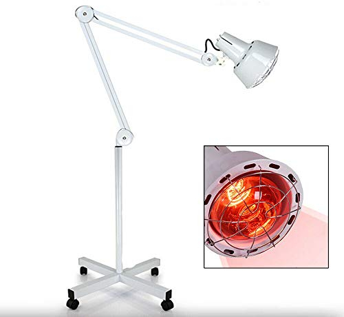 kangten Infrarot Lampe Infrarotlampe Rotlichtlampe Infrarotstrahler Wärmelampe 275W E27 Sockel mit Bodenstativ und Rädern für Behandlung