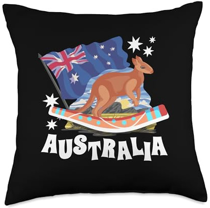 Australia Graphic Boomerang Thrower Boomerang Player Sports Throw Pillow