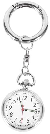 NUOBESTY Pack de 3 relojes de solapa con llavero, reloj de bolsillo