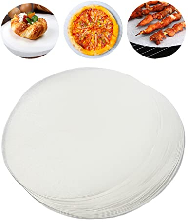 50Pcs 8 inch Cake Tin Liners, Baking Parchment Circle Non-Stick, Baking Paper Cake Tin Liners 8 inch Round, Greaseproof Parchment Papers for Baking, BBQ, Air Fryer, Pan