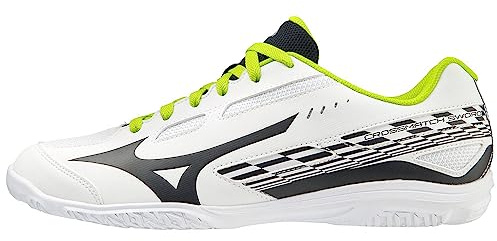 Mizuno Unisex Crossmatch Schwert Tischtennis, White Vulcan Acidlime, 41 EU