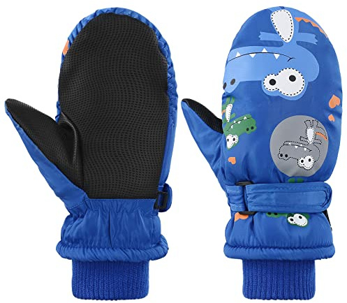 Durio Kinder Skihandschuhe Winterhandschuhe Wasserdicht Fäustlinge Handschuhe Kinderhandschuhe für Mädchen Jungen