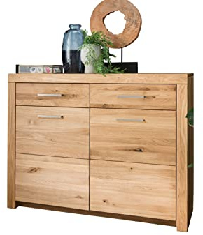 möbelando Sideboard >WZ-0169< (BxHxT: 117,7x91,9x45 cm) in Natur geölt aus Wildeiche