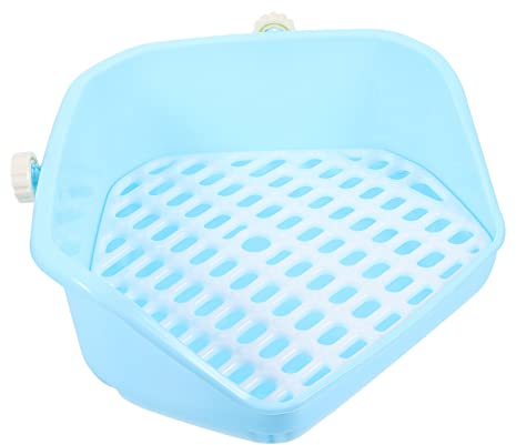 BCOATH Chinchilla Toilette für Kleintiere Eck Toilettenschale für Kaninchen Meerschweinchen und Andere Haustiere Einfach zu Reinigen Ideal für Käfige und Töpfchentraining