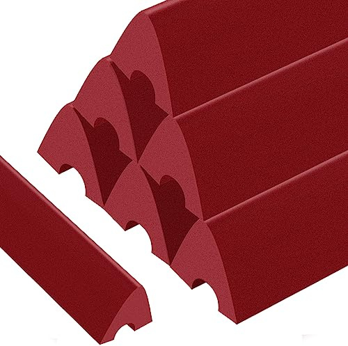 Syhood 6 Stück K66 Gummi Stoßstangen Billardtisch Stoßstangen Ersatz Pool Tisch Geländer Kissen 8 Fuß Billardschiene Gummikissen für Billardtisch Zubehör