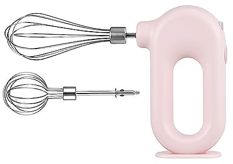 dijiusidy Batteur à Oeufs Mélangeur électrique Gadget de Cuisine Commodité de Charge Agitateur d'oeufs à Main fouetté Rechargeable, Rose