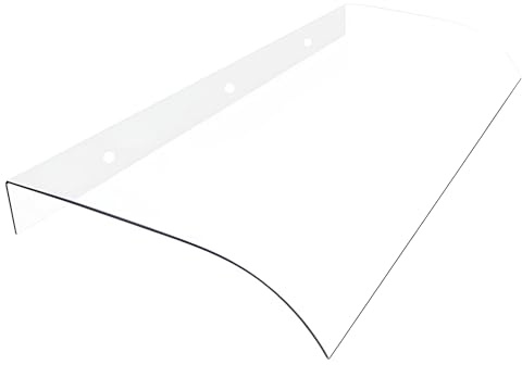 Policarbonato Pensilina da Tettoia per Esterno, Trasparente 3.5mm Tettuccio Parapioggia, Pensiline per Finestra Protezione UV Pioggia Neve, per Esterno D'ingresso Veranda Coperture Finestre(40x150cm/1