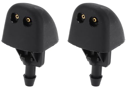 VekAuto Ugello Lavavetri Per Vauxhall Vivaro 2001-2014 2 Pz | Nero, Plastica, 93160047, Per Renault Trafic II 2001-2014