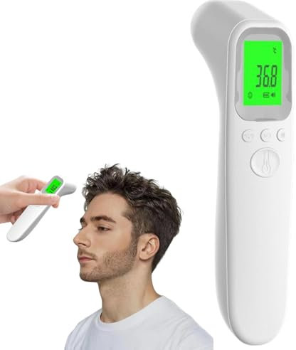 Thermomètre pour , appareil de température pour personnes - Moniteur numérique électronique de la température frontale - Thermomètre humain pour la maison, l'école, le lieu de travail, l'hôtel