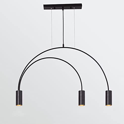 Lampadario moderni , Lampadario a sospensione a forma arcuata con linee geometriche nordiche, altezza regolabile, in metallo, illuminazione, lampada a sospensione moderna in oro nero for sala da pranz