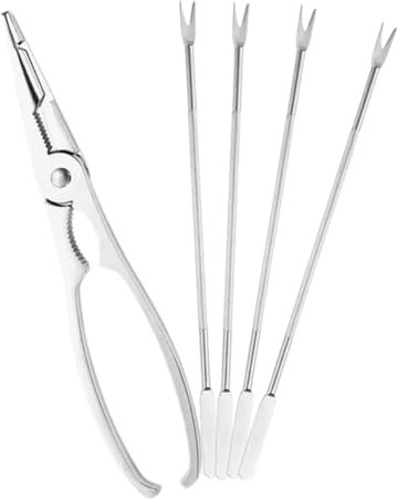 Cabilock Aguja De Cangrejo y Tenedor De Cangrejo Herramientas para Comer Mariscos Juego De Herramientas para Abrir Cocina Incluye