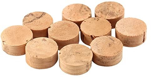 Orolotay Water Key Spit Valve Cork Pad for Trumpet Trombone Repair Accessories Diameter 9 mm Thickness 4 mm Pack of 10