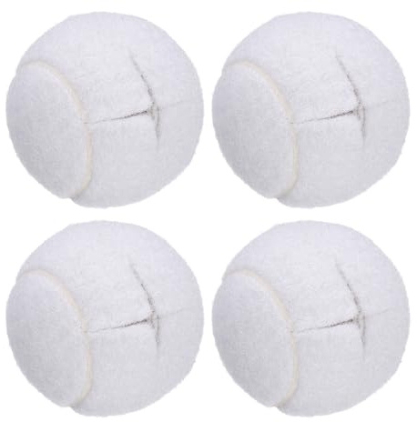 QUARKZMAN 4 stycken förskurna walkers tennisbollar, universella förskurna glidbollar walkers tillbehör glidhjälpmedel för möbelfötter och skydd, vita