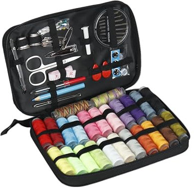 Sui Dhaga Nähset-Box, Schneiderwerkzeug-Kombination mit Zubehör, Schere, Faden, Nadeln, Maßband, tragbar, Nähartikel-Box für Zuhause, Damen, Mehrzweck, Reisen, DIY