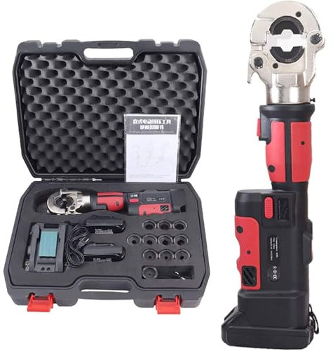 Electric Hydraulic Crimping Tool, 60KN Hydraulic Cable Lug Crimper for Cu/Al Terminal, Crimp 20000 Times Wire Cable Lug Crimping Tool Kit