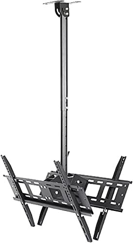 SaryEdge Support TV Universel Multifonction pour Double téléviseur, Support de Plafond pivotant et inclinable, très résistant, Peut contenir 2 téléviseurs Dos à d(