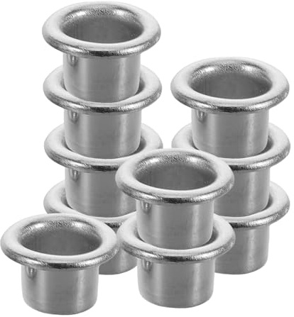FRCOLOR Fassgasentlüftung Einfache Montage 20 Stück Metall 9x9mm Verbessertes Schlagzeugspiel Silberfarbene Belüftungsöffnung für Snare Drum und Drum Bausatz