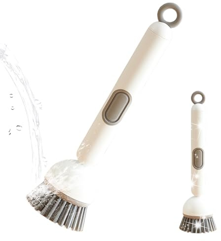 Cepillo de lavado para vajilla | Cepillo giratorio de limpieza para vajilla | Mango largo limpiador de casa para fregadero cocina grietas ollas ducha baño