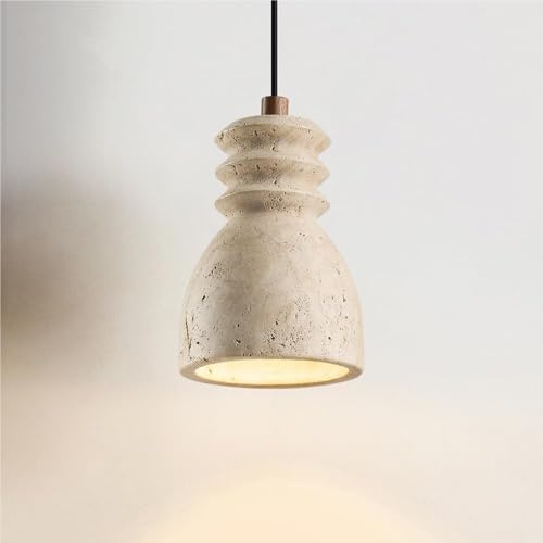 Lampada a Sospensione in Pietra Ale per Cucina, Stile Rustico, Vintage, con Attacco E26/E27, per Isola Cucina, Sala da Pranzo, Camera da Letto, Bagno, corridoio