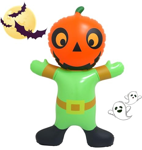 Acunny Uppblåsbar pumpa Halloween-dekoration | PVC uppblåsbar pumpa för läskig dekoration | för festlig atmosfär på terrassen inomhusträdgård vardagsrum och gräsmatta