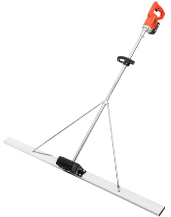 Cordless Concrete Vibratory Screed – 21V 7500mAh Electric Power Trowel with 59.25 Stainless Steel Ruler – 3000-6000RPM, 23000Hz Vibration – for Road, Floor & Pavement Leveling