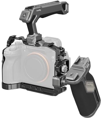 SMALLRIG HawkLock A7 V/A7R V/A7 IV Cage Kit for Sony Alpha 7 V / 7R V / 7 IV, with Quick Release Plate for Arca, Includes Top Handle/Side Handle/Cable Clamp for HDMI, Advanced - 6028