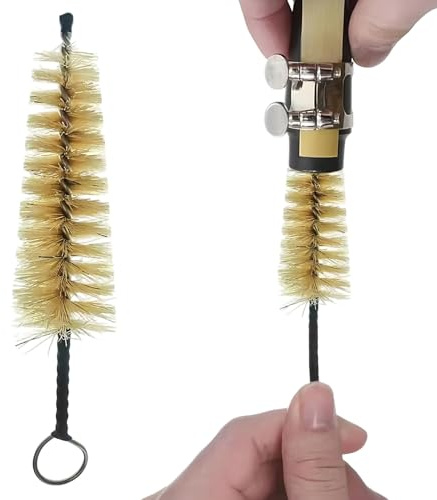 Limpieza de Flauta Kit de Limpieza y Mantenimiento de Cerdas para Saxofón | Cepillo De Limpieza Para La Boquilla Del Saxofón para Saxofón Alto, Tenor, Soprano, Flauta y Trompeta