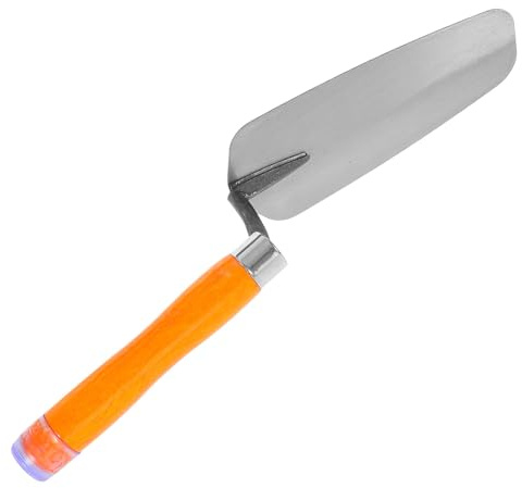 BAZEITFLOW Llana de Acabado de Acero Inoxidable Reforzada de Tamaño Medio con Mango Ergonómico, Espátula para Alisar Paneles de Yeso y Enlucido, Herramienta Multiuso para Albañilería