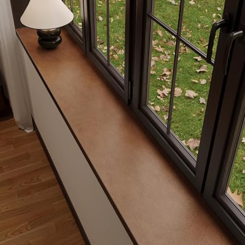 Vibeo Tappetino per Davanzale Tappetino Antiscivolo in Pelle per Finestre a Bovindo, Protezione Fai da Te per Finestre, Rivestimento Lungo per Davanzali della Cucina(Style C,180x20cm(71x8in))