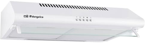 Orbegozo ST 07260 D BL - Campana extractora standard 60 cm, 2 motores de 60 W, 3 niveles de potencia, 2 filtros de aluminio desmontables, extracción 347,4 m3/h, iluminación LED